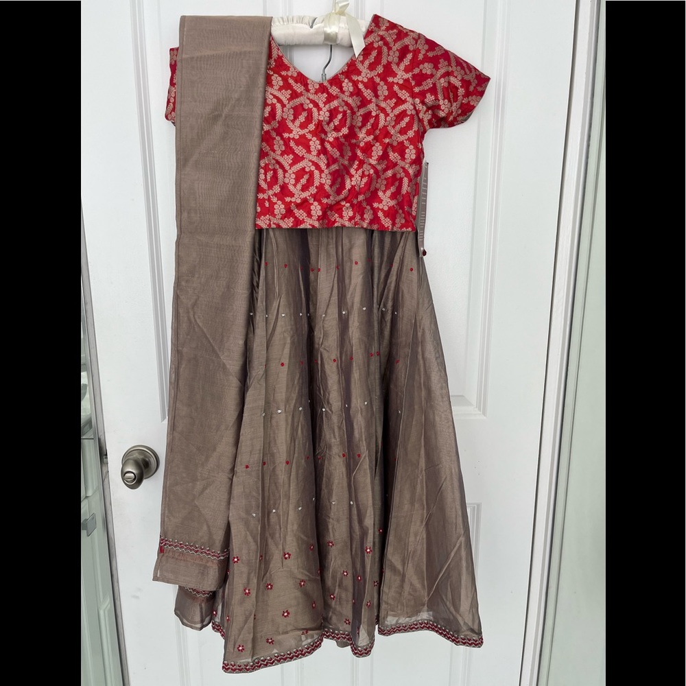 NWT Fab India Handwoven Lehenga lengha choli/ Indian Pakistani skirt dress